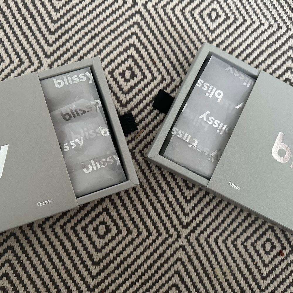 New Blissy Queen Silk Silver pillow cases